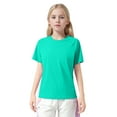 thumbnail image 1 of Youth Boys Girls Ice Silk Raglan Short Sleeve Tees, Lightweight Breathable Athletic Tops for Sports & Daily Wear, 1 of 6
