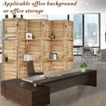View of 6-Panel Room Divider with Shelves，5.6ft Tall Folding Privacy Screen ...