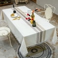 thumbnail image 4 of Rectangle Tablecloths Dining Table Cover Party Table Cloths Cotton Linen Table Cloth 140*180cm 3, 4 of 5