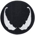 thumbnail image 2 of Black Spider Mask Logo Embroidered Iron On Patch, 2 of 2