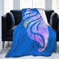 thumbnail image 4 of Navy Blue Magic Conch Throw Blanket, Super Soft Anti-Pilling Flannel Bed Blankets, 50"x40", 4 of 8