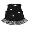 thumbnail image 3 of Mnyotv Toddler Girls Summer Clothes Ruffle Hem Sleeveless Tank Tops with Bowknots Casual Crewneck T Shirts Size 3-4 Years, 3 of 4