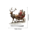 thumbnail image 3 of Darzheoy Christmas Santa Figurine, Sleigh Acrylic Tabletop Ornament, Winter Holiday Gift Accent, Christmas Decorations Indoor for Home Table Shelf Mantel, 3 of 7