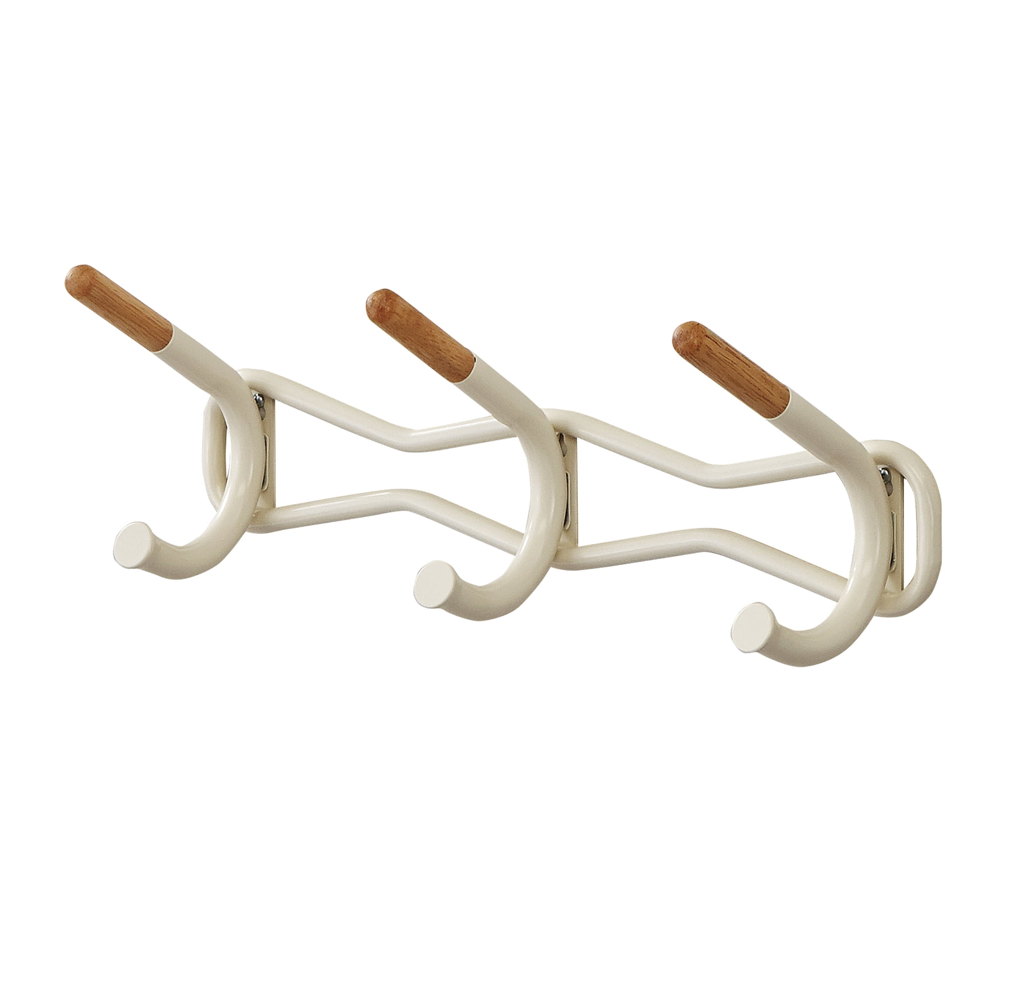 Family Coat Wall Rack, 3Hook, Cream