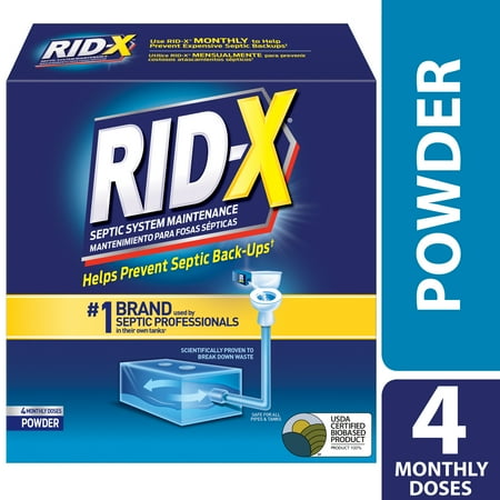RID-X Septic Treatment, 4 Month Supply Of Powder, 39.2oz