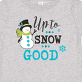 thumbnail image 4 of Inktastic Up to Snow Good with Snowman and Snowflakes Boys or Girls Baby T-Shirt, 4 of 5