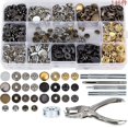 thumbnail image 1 of 120 piezas Kit de cierres a presión Botones de metal Broches de presión, 1 of 3
