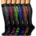thumbnail image 1 of Bluemaple Paquete de 6 pares de calcetines de compresión con cobre para hombre y mujer, 1 of 7
