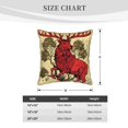 thumbnail image 4 of Haiem Mythical Red Stag Illustration Print Velvet Soft Solid Decorative Square Throw Pillow Covers Set with Elegant Piping Christmas Cushion Case for Sofa Bedroom Car-18"x18", 4 of 8