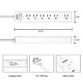 thumbnail image 5 of ONDOG Power Strip Surge Protector - 6 Outlets and 6 Feet Extension Cord, 1680 Joules, ETL Listed, White, 5 of 7