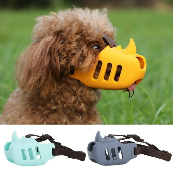 Comfortable Dog Muzzle Adjustable with Slow Feeder Pad Stop Biting Chewing Licking Easy to Use Dog Muzzle