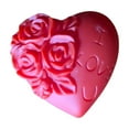 thumbnail image 1 of Lámpara de noche con forma de rosa en forma de corazón | Lámpara romántica de mesita de noche | Luz LED decorativa para dormitorio, sala de estar, habitación infantil | Conexión USB, 1 of 2