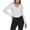 White, variant on Calvin Klein Jeans Womens Petites V Neck Long Sleeve Bodysuit