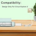 thumbnail image 2 of White Power Cord Compatible with Cricut Explore 3 Cutting Machine,24V DC Power Replacement Cord Connector for Cricut Explore 3 Cutting Power Supply Cord$$Art & Craft, 2 of 7