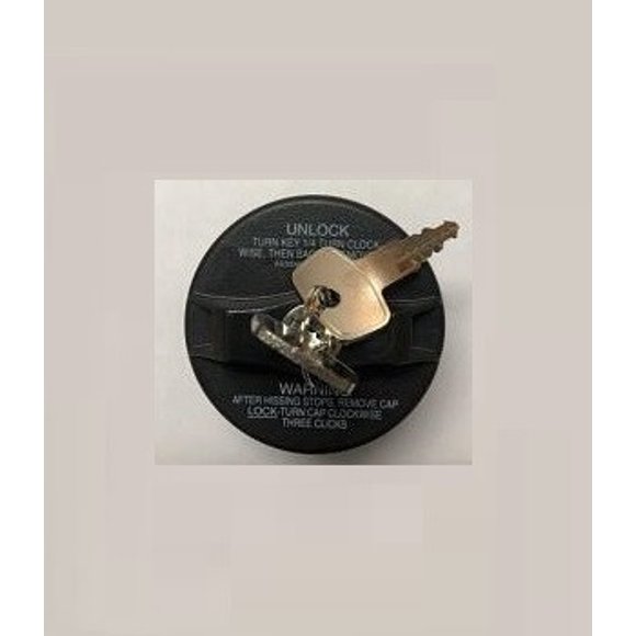 RDS RDS011537 Locking Plastic Fuel Cap, Threaded Type with 2 Keys - Black