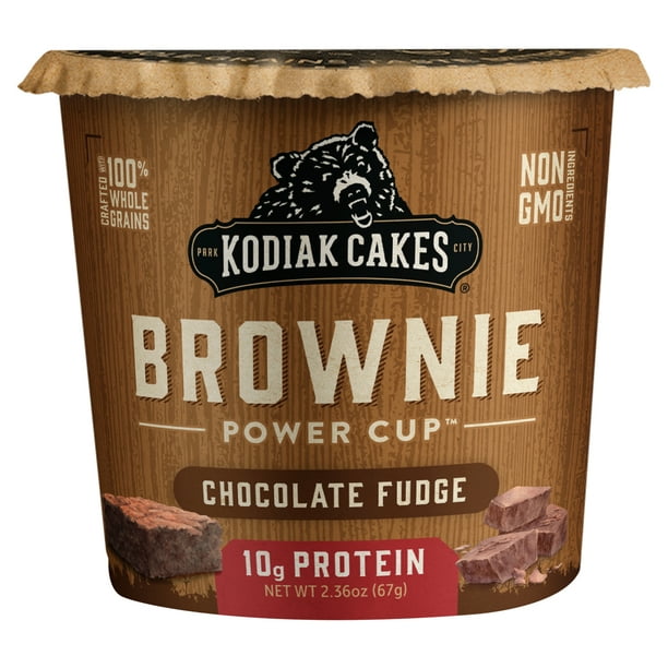 Kodiak Cakes Power Cup, Chocolate Fudge Brownie with 10g Protein, 2.36