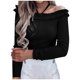 thumbnail image 2 of Ichuanyi liquidación para mujer clásico fuera del hombro al alabarrok manga larga mujer sólida tops otoño ICHUANYI WER202308243320, 2 of 9