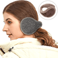 thumbnail image 4 of Cache-oreilles d'Hiver Couleur Unie Cache-Oreilles Doux Chauds Extérieurs Cache-Oreilles Moelleux Pliables, 4 of 5