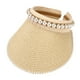 thumbnail image 1 of Sombrero plegable con visera de paja para mujer - Protector solar de ala ancha - UPF 50 - Playa/vacaciones - Talla única, 1 of 5