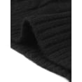 thumbnail image 5 of DARING DIVA Women's Plus Lightweight Long Sleeve Open Front Sweater 1X Black, 5 of 6