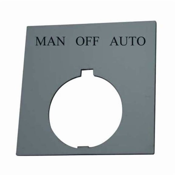 Eaton Legend Plate,Square,Man. Off Auto,Black HT8SP68