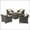 Beige, variant on Vincent Outdoor 5 Piece Wicker Club Chair and Fire Pit Set, Black and White