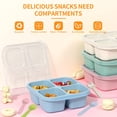 thumbnail image 2 of 8 Pcs Snack Box Containers Set, Reusable 4 Compartment Lunchable Container, Food Storage Containers for Work and Travel, 2 of 7