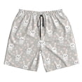 thumbnail image 5 of Wukai Rabbit And Heart Print Beach Trunks with Compression Liner Swimsuit Quick Dry Beach Sports Shorts with Pocket-X-Large, 5 of 8