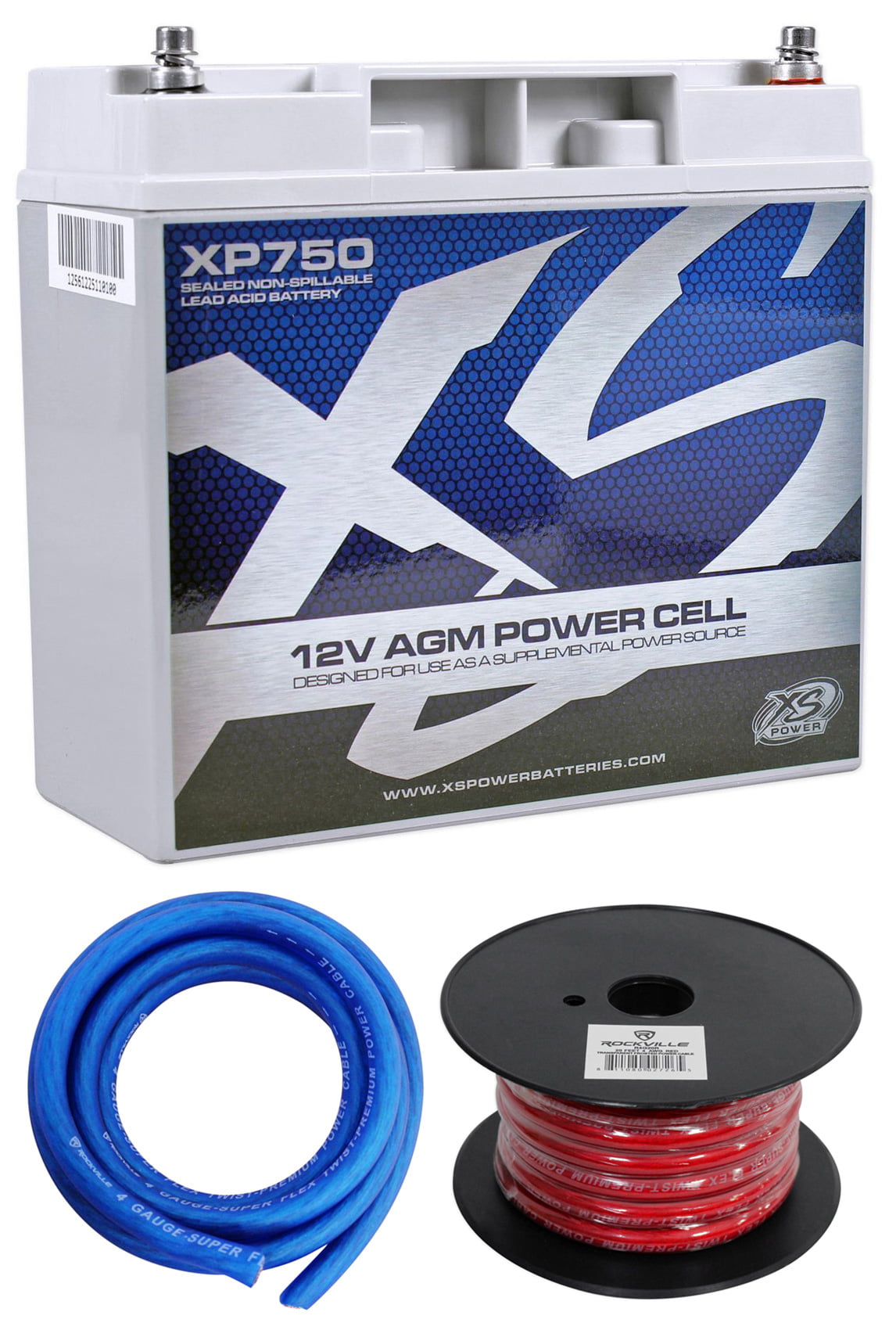 XS Power XP750 750w Power Cell Car Audio Battery 4 Stereo System+Headphones 