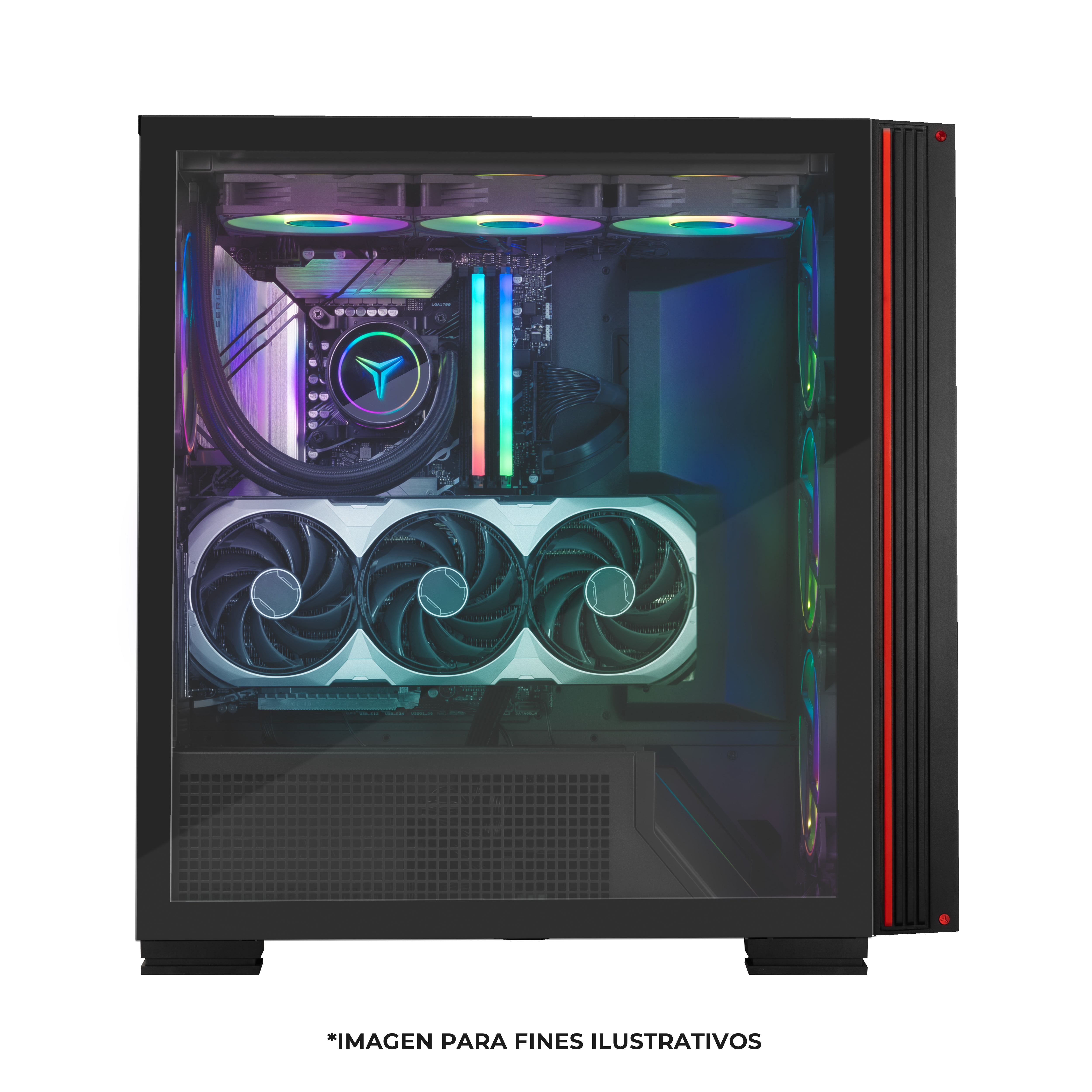 YEYIAN Phoenix Mesh ATX Mid‑Tower Gaming PC Case, High‑Airflow Mesh Front Panel, Tempered Glass Side Panel – YCF‑EPMIR‑X1