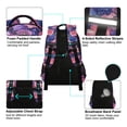 thumbnail image 4 of FORMRS Kids School Backpack Elementary Student Unisex Travel Bookbag with Reflective Stripes, Vibrant Art Flowers, 4 of 7