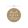thumbnail image 3 of 1.5" Round Brown Kraft Thank You For Supporting My Small Business Stickers / 500 Thanks Stickers / White Ink Small Business Thank You Labels / Made In The USA, 3 of 6