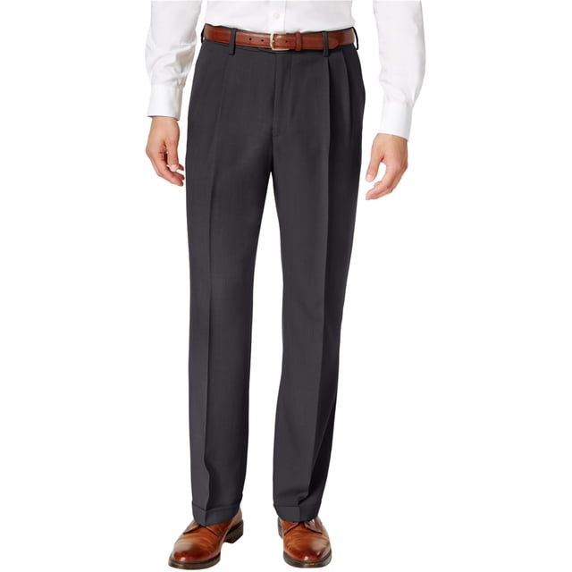 Haggar Pantalon Habillé Eclo pour Homme, Gris, 32W x 29L