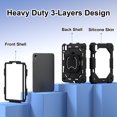 thumbnail image 3 of Case For iPad mini 6 (2021)/mini 7 (2024) Multi-functional With 360 Rotating Stand and Shoulder Strap, 3 of 8