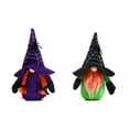 thumbnail image 2 of Gnomo de peluche Decoración de Halloween Adorno de escritorio Decoraciones para el hogar Horno Calcomanía Dulce Festival Accesorios Suministros Kits de decoración para fiestas patrón de trenza Inteprter HA070506-02, 2 of 6
