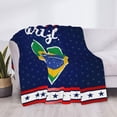 thumbnail image 4 of Manta divertida con la bandera de Brasil de 127 x 101 cm para mujer y hombre, suave, para sofá, sala de estar, cama, niñas y niños, decorativa., 4 of 8