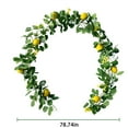 thumbnail image 3 of Guozer Simulation Lemon Rattan 1PCS 78.74 In Winter Garlands for Decoration Christmas Evergreen Plants Garland for Wedding Decor, Home Background Decor, Mall Ambience Decor, 3 of 7
