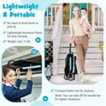 thumbnail image 6 of Infans Portable Baby Stroller One-Hand Fold Pushchair W/ Aluminum Frame Blue, 6 of 7