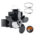 thumbnail image 3 of Efficient 4-Blade Heat-Powered Stove Fan for Wood Fireplaces - Lotus Flue Pipe Hanging Design with Self-Generating Thermal Technology, ≤25dB Quiet Operation, Includes 2 Adjustable Clamps & Optional, 3 of 6