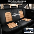 thumbnail image 3 of Fit for Mazda 96% Models Waterproof Soft Leather Car Seat Protectors Anti-Slip Car Interior Accessories(Black+Orange,Standard,5PCS Full Set Seat Covers)All-Weather Fabric, 3 of 6