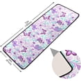 thumbnail image 2 of SKYSONIC 2'X6' Spring Purple Butterfly Runner Rug with Rubber Backing, Ethnic Flowers Non Slip Entryway Rug Runner Washable Soft Area Rug Carpet for Hallway Bedroom Kitchen Decor, 2 of 6