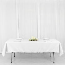 BalsaCircle 10 Pieces 54" x 96" White Rectangle Polyester Tablecloths Table Cover Linens