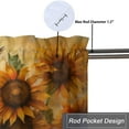 thumbnail image 5 of Hummingbirds Sunflowers Kitchen Valance Curtains Tropical Summer Flying Animal Wild Nature Theme Rod Pocket Valances for Bedroom Living Room Dining Room 54 by 18 in, 1 Panel, 5 of 6