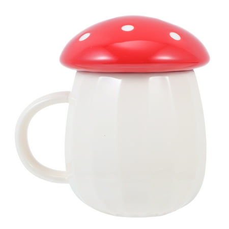 

Hemoton Cup Drinking Mug Lid Mushroom Ceramic Handle Water Coffee Mugs Kids Home Design Tea Kitchen Glass