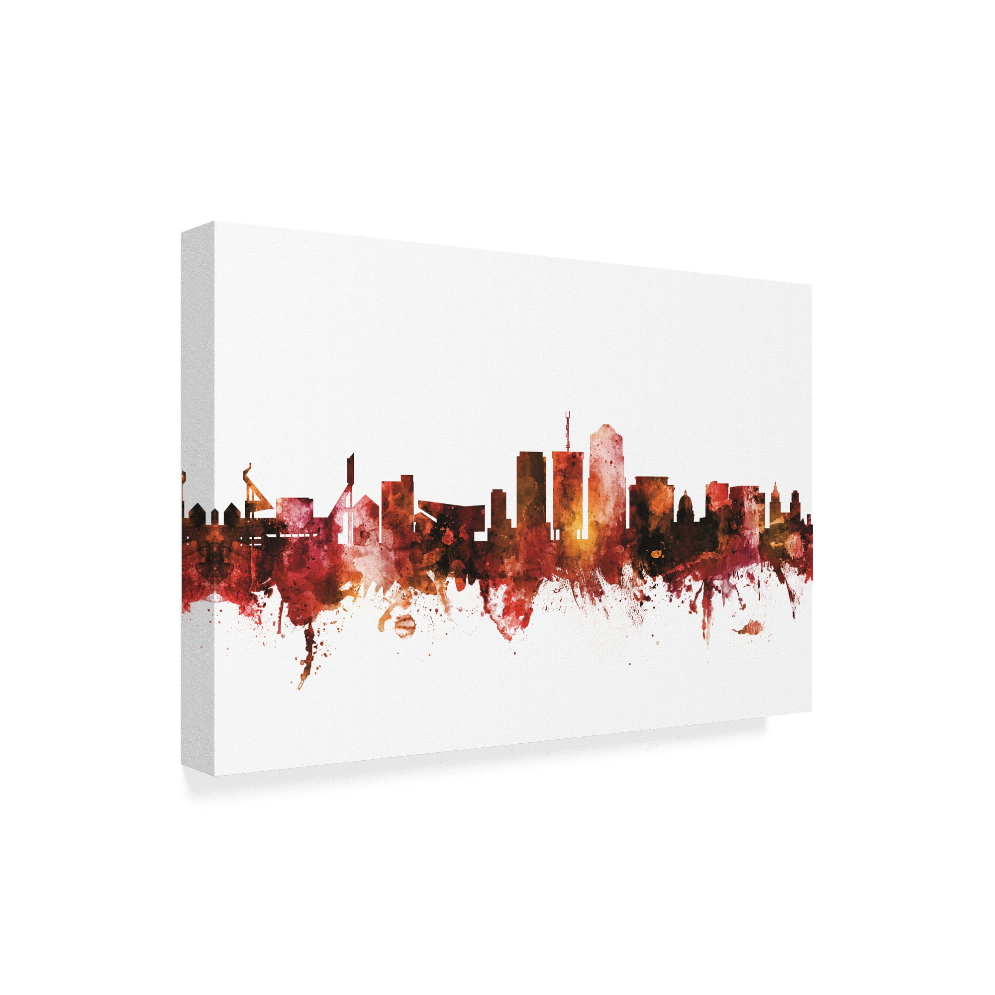 Trademark Fine Art 'Tucson Arizona Skyline Red' Canvas Art by Michael Tompsett