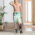 thumbnail image 2 of Gaeub Tropical Summer Palm Print Mens Pajama Pants,Lounge Pants With Pockets And Drawstring-Medium, 2 of 6