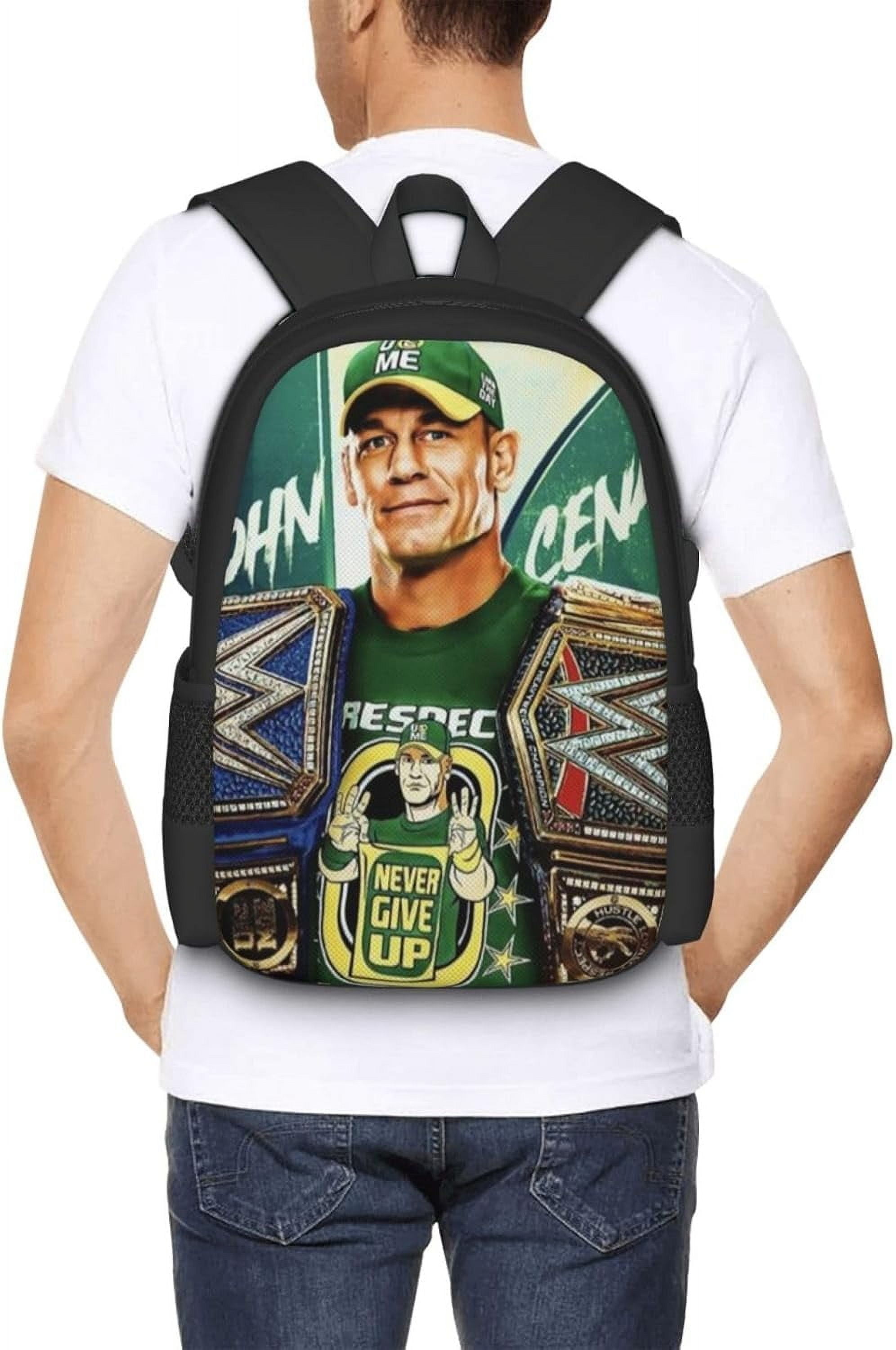 Wrestler John Cena Backpack Casual Large Capacity Laptop Schoolbag Wrestling Fans Birthday Gift