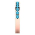 thumbnail image 4 of 0.39 ctw Wedding Band for Women - 14K Rose Gold Simulated Turquoise Stackable Eternity Ring, 4 of 6