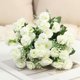 thumbnail image 5 of Claveles artificiales, pequeñas flores de seda para decoración de interiores, ramos artificiales para el hogar, decoración de cocina, boda, fiesta, el mejor regalo para mamá, blanco, 5 of 6