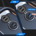 thumbnail image 4 of Puerto de Carga Rápida Dual QC3.0 de 18 W y PD de 30 W, USB C para Cargador de Coche con Voltímetro, 12 V, Resistente Al Agua, para o Coche., 4 of 5